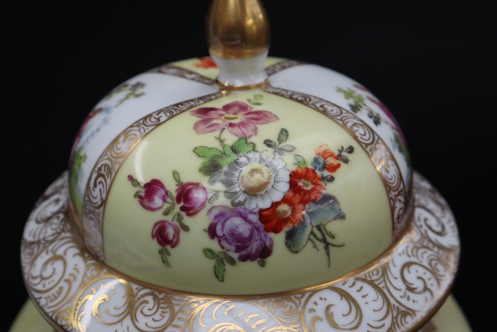 A 19th century porcelain vase and cover, the domed cover with a pointed gilt finial, - Image 4 of 11