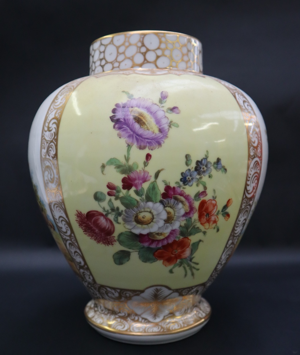 A 19th century porcelain vase and cover, the domed cover with a pointed gilt finial, - Image 8 of 11