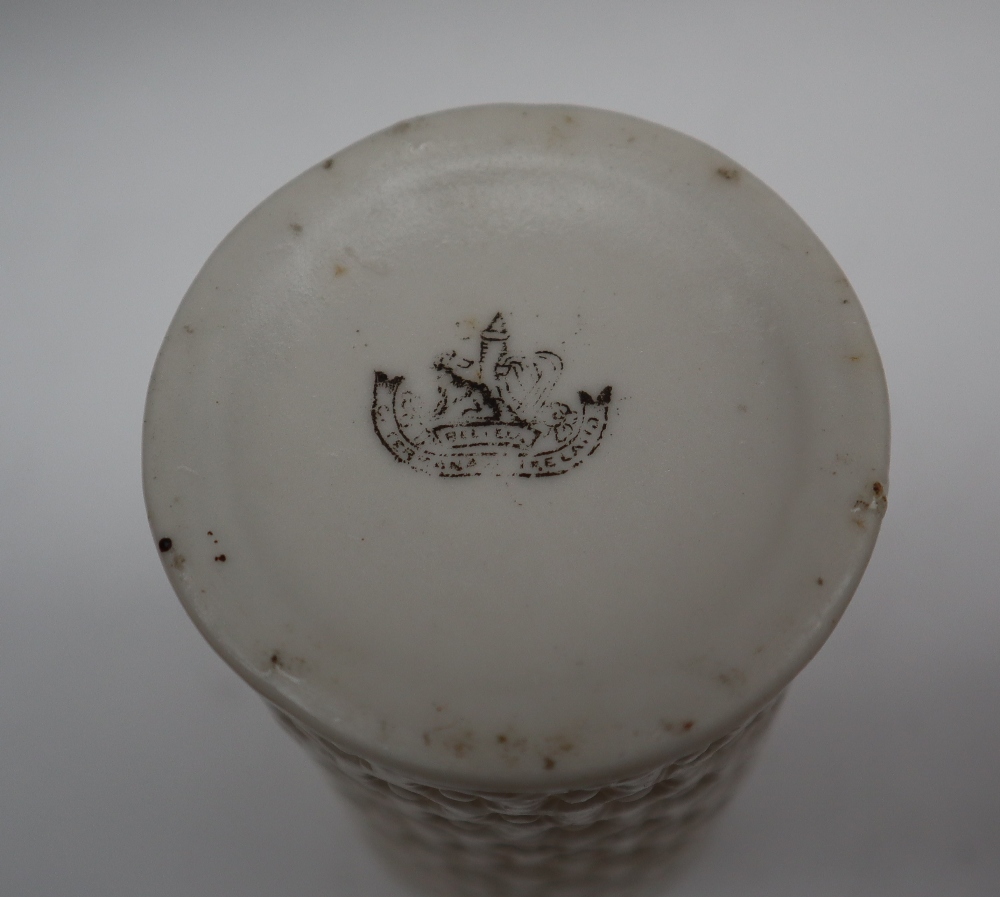 A Victorian Belleek shell and coral bachelor part tea set comprising a tea pot, cream jug, - Image 4 of 11