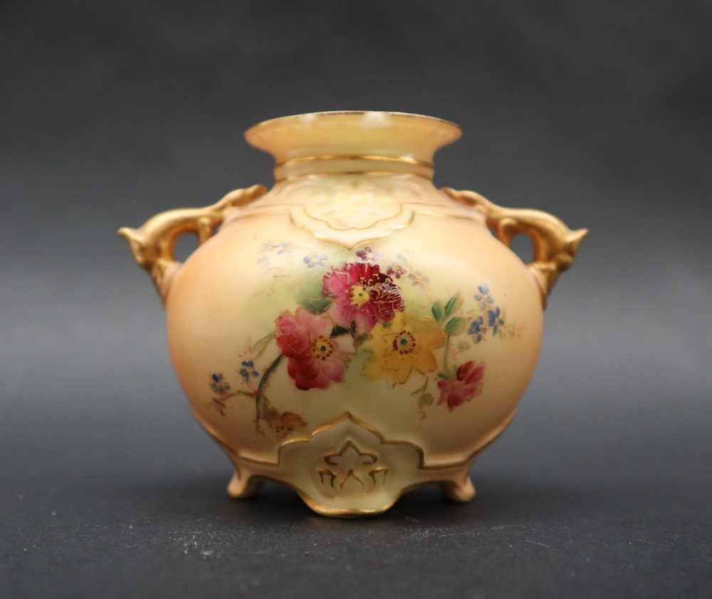 A Royal Worcester porcelain inverted baluster vase painted with a peacock, in a tree, - Image 8 of 11