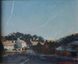 20th Century British School Cornish morning Oil on board Signed 23.