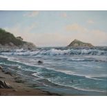 Peter Cosslett A beach scene Oil on canvas Signed 39 x 49cm CONDITION REPORT: