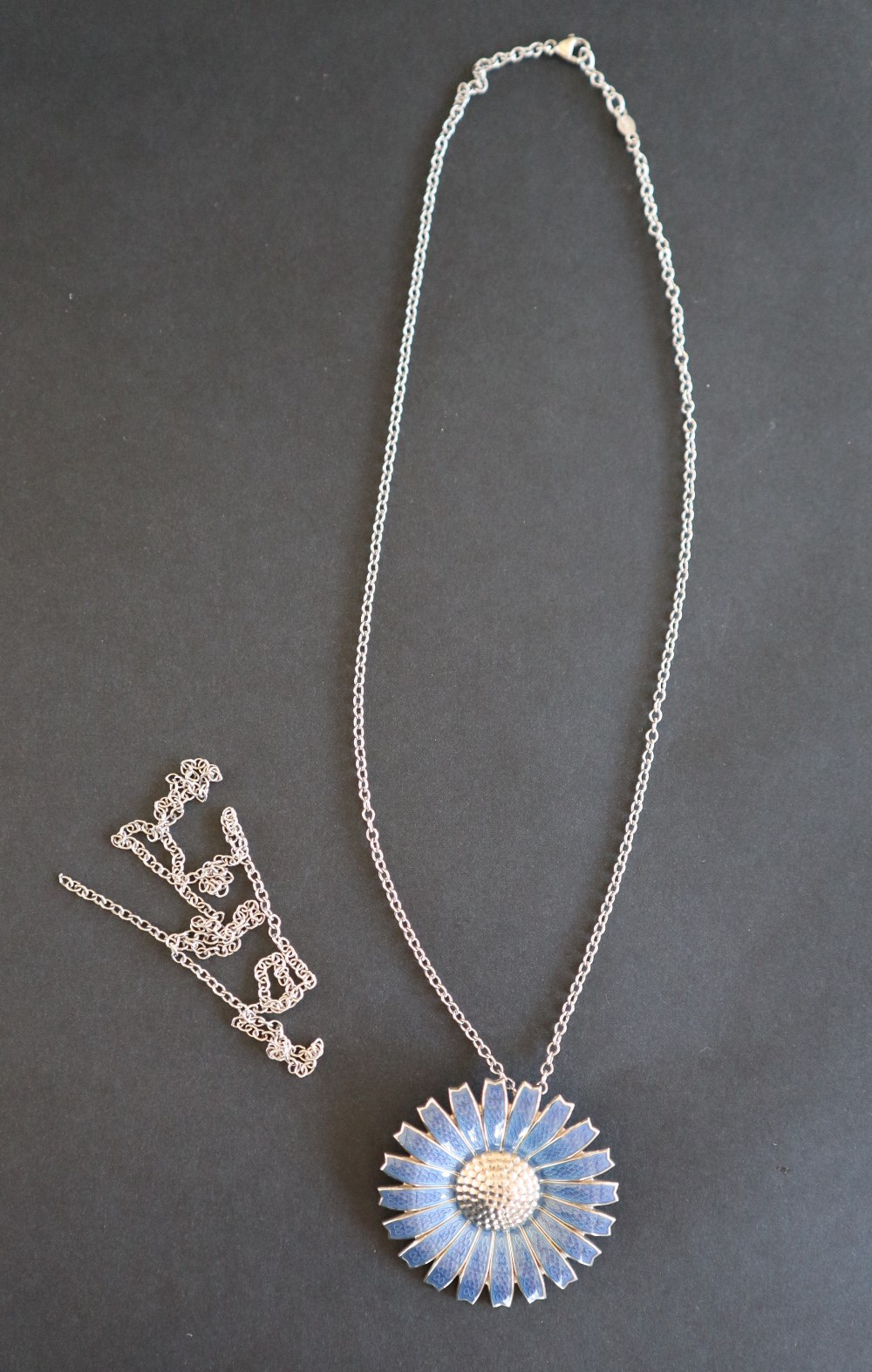 A Georg Jensen blue daisy brooch / pendant, - Image 3 of 7