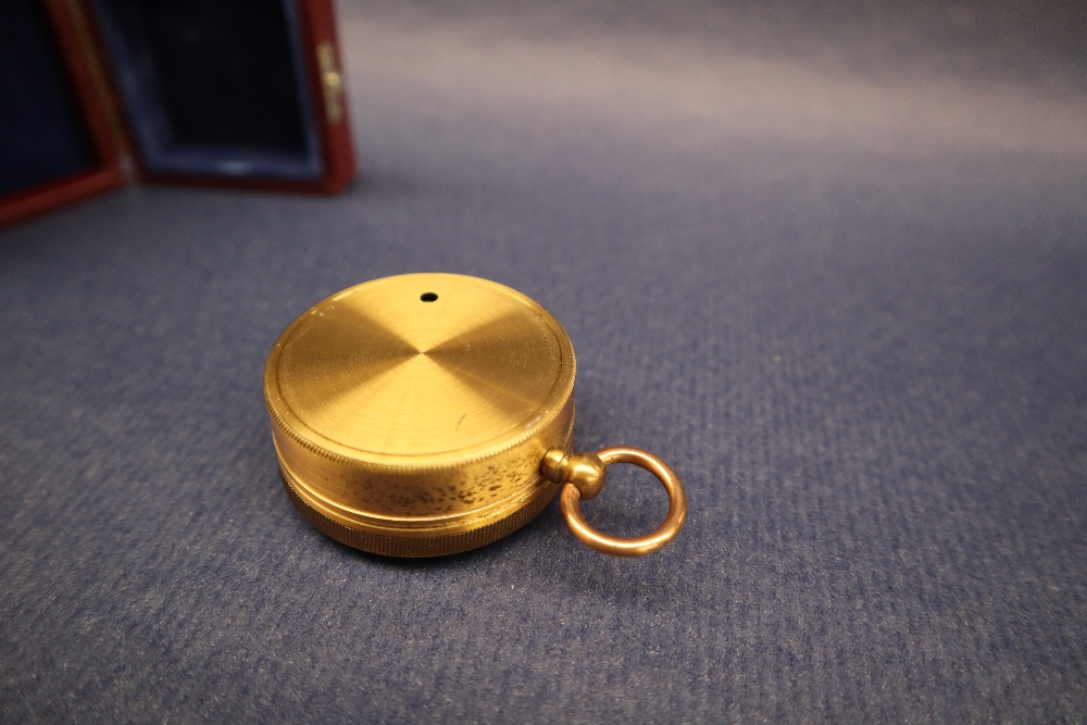 A J H Steward pocket barometer, in a cylindrical brass case, - Image 4 of 4