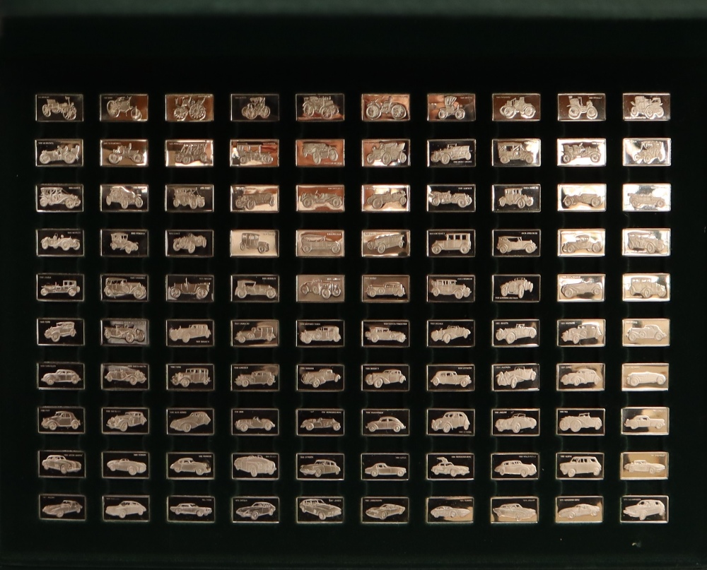 A cased set of thirty six the Lord Montagu collection of great cars in ingots by John Pinches, - Bild 3 aus 3