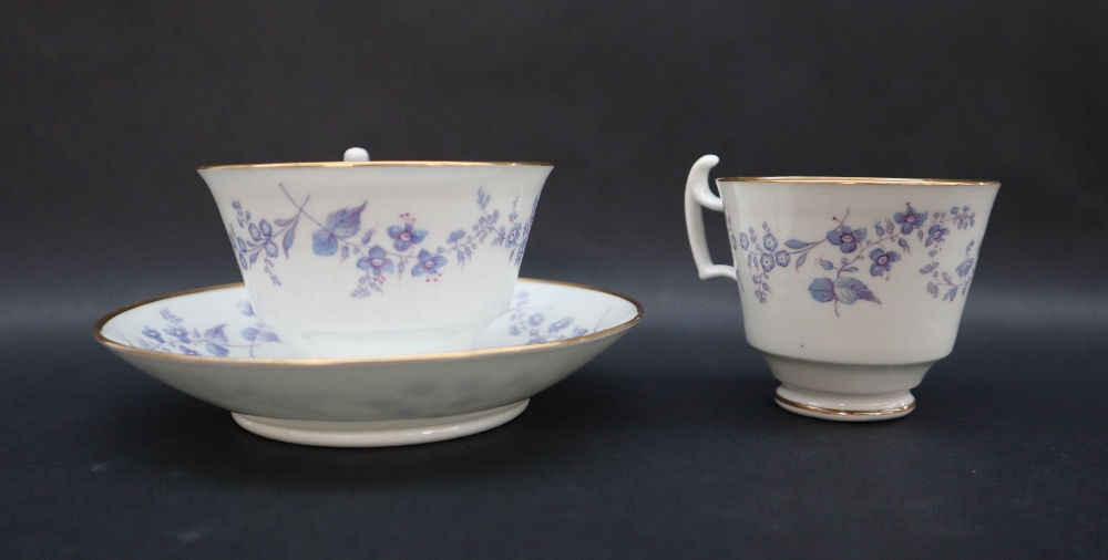 A Swansea porcelain Forget Me Not pattern trio, including a tea cup, - Image 2 of 5