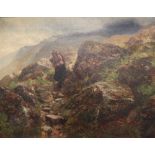 C T Burt The Mountain Path Oil on canvas Inscribed to the mount 47 x 59.