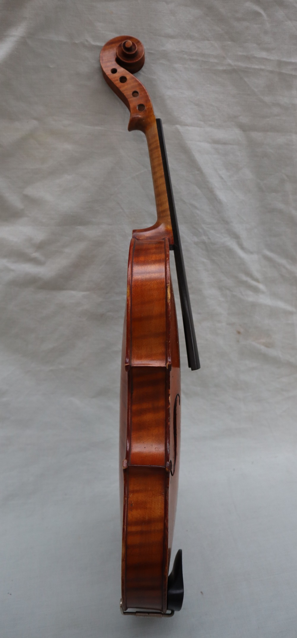 A violin with a two piece back, bears a trade label The Garrodus violin, dated 1897, overall 58. - Image 7 of 14