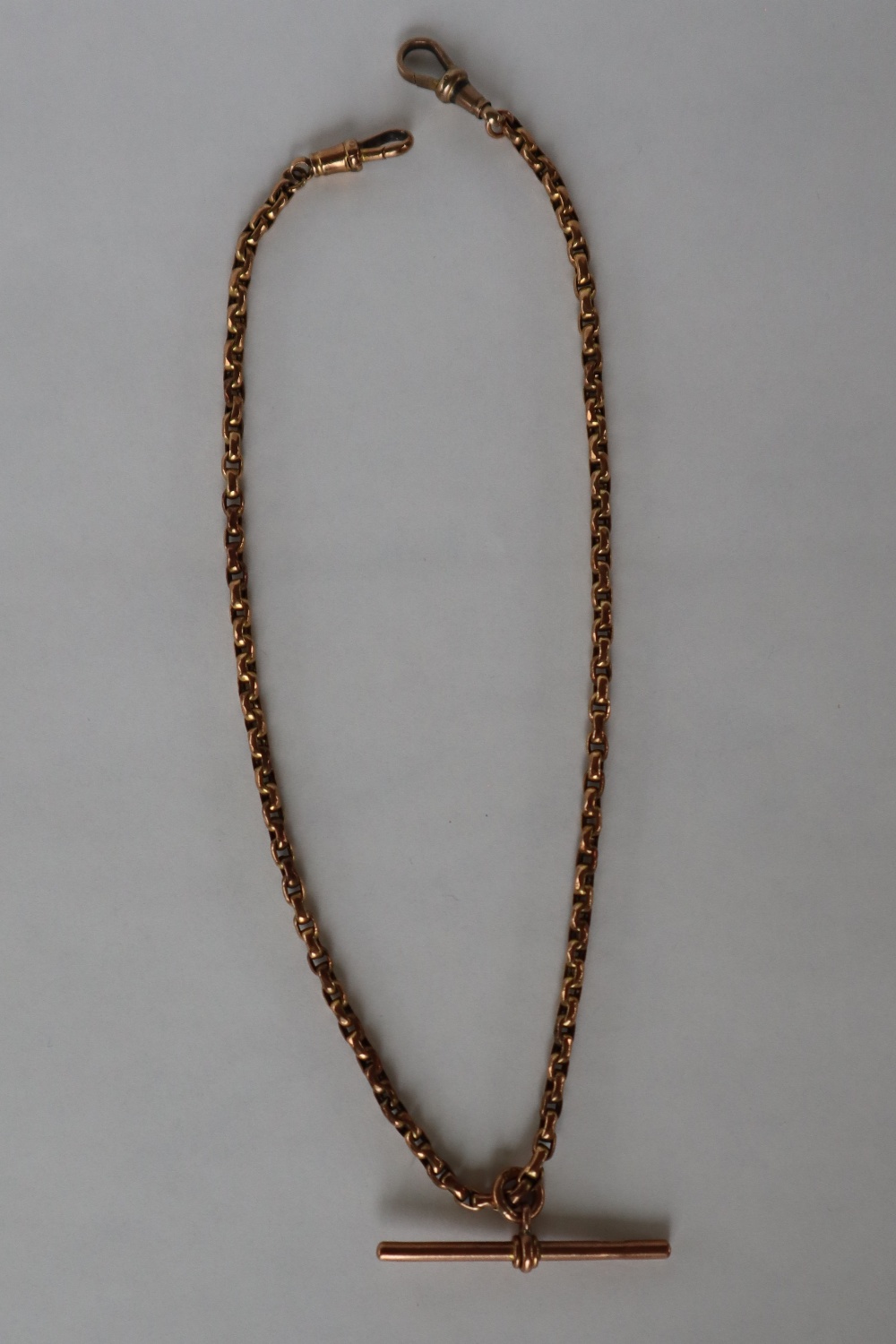 A 9ct gold double Albert watch chain, approximately 13 grams, - Image 2 of 3