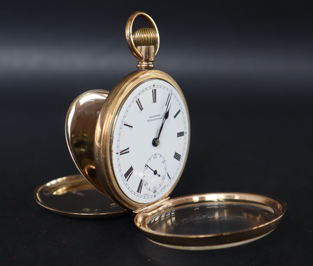A 9ct gold Sanders of Kensington open faced pocket watch, - Image 2 of 5