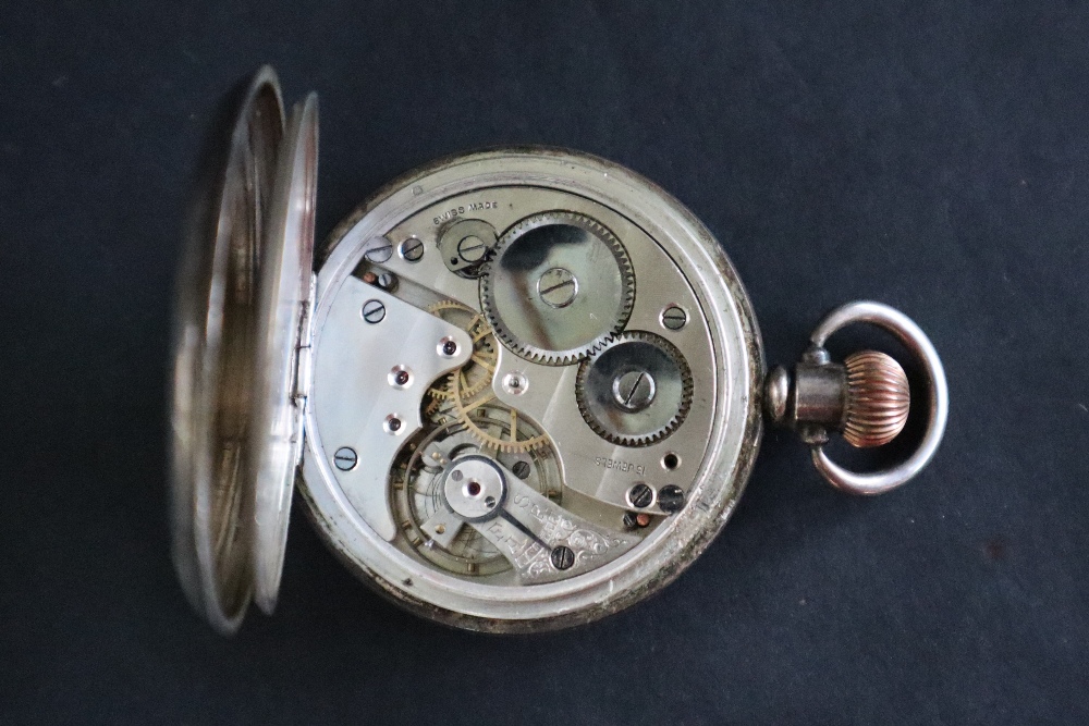 A George V silver open faced pocket watch, - Image 8 of 12