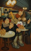 Beryl Cook Gare du Nord A limited edition print No 23/300 Signed and inscribed in pencil to the