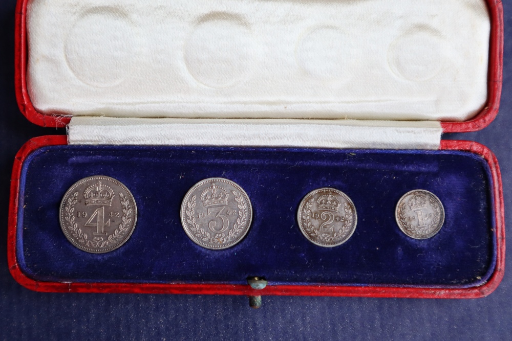 A cased George VI Maundy Money set dated 1942 - Image 2 of 4