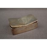 A George III silver double ended snuff box of rectangular form,