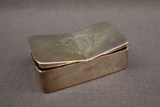 A George III silver double ended snuff box of rectangular form,