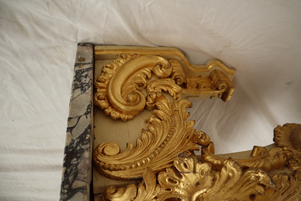 A marble topped console table with a shaped top, - Image 8 of 11