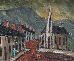 Jack Jones Hafod Oil on board Signed 24 x 29cm ***Artists resale rights may apply to this
