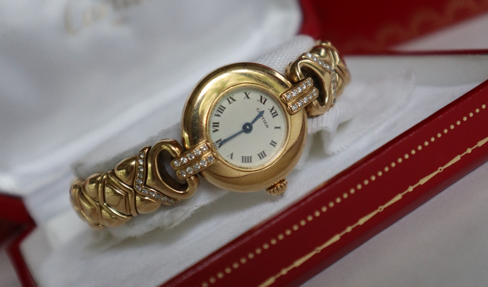 A Must de Cartier Colisee 18ct yellow gold wristwatch, 24mm diameter, number 8057922, - Image 2 of 12