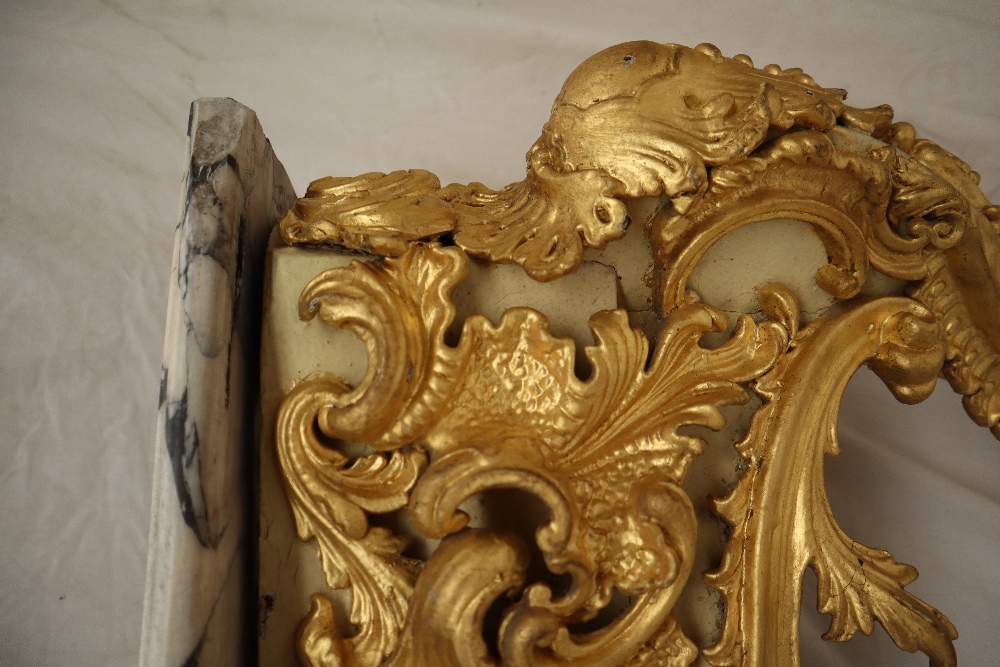 A marble topped console table with a shaped top, - Image 7 of 11