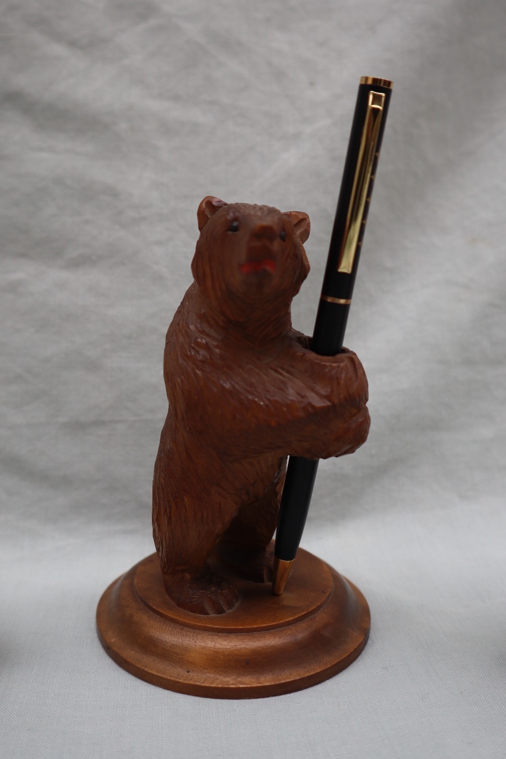 A Black Forest carved bear with a pin cushion back pack, 9. - Image 2 of 10