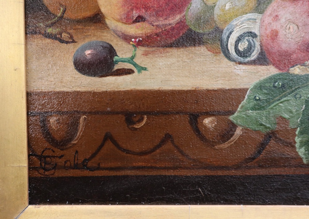Charles Thomas Bale Still life study of fruit Oil on canvas Signed 45 x 34cm - Bild 3 aus 4