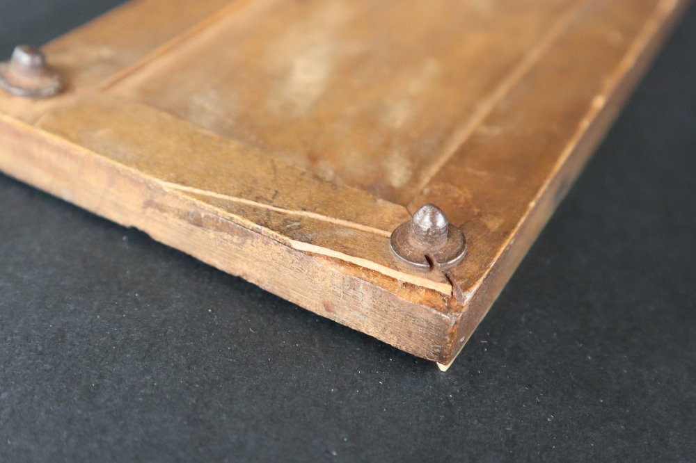 A 19th century bone and metal inlaid Cribbage board of rectangular form, - Image 6 of 7