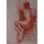 David Knight Nude Study 1 Signed The Albany Gallery label verso 36 x 25cm ***Artists resale rights