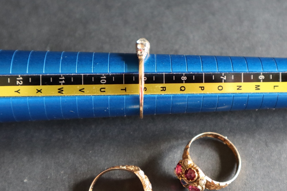 A gem set dress ring, size K 1/2, marked 12. - Image 7 of 8