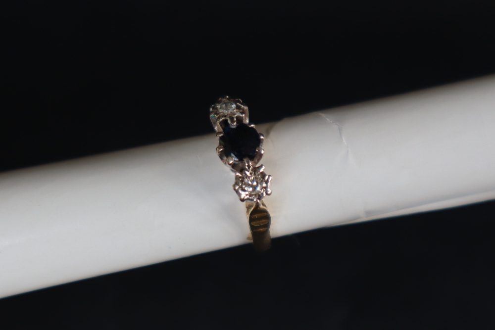 A sapphire and diamond ring, - Image 3 of 7