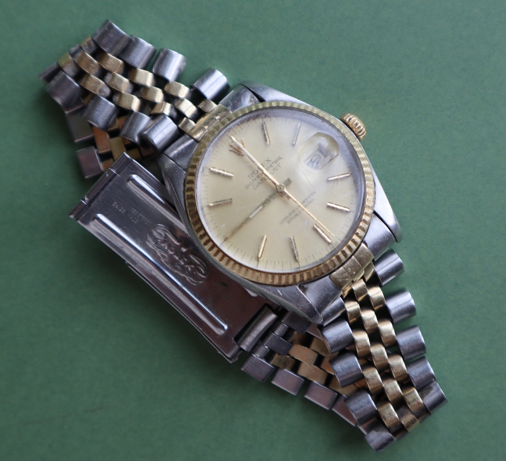 A Rolex Oyster Perpetual Datejust gold and stainless steel gentleman's wristwatch, reference no. - Image 3 of 8