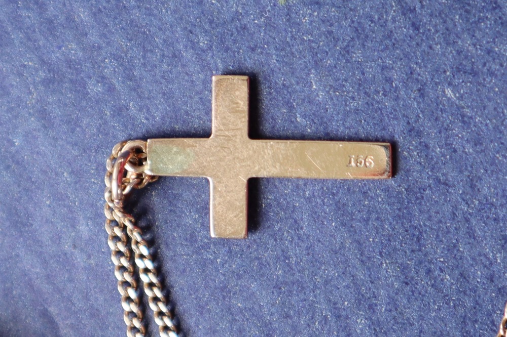 A 9ct gold crucifix together with a 9ct gold necklace, approximately 6. - Image 3 of 3