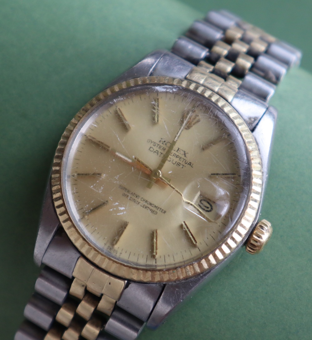 A Rolex Oyster Perpetual Datejust gold and stainless steel gentleman's wristwatch, reference no. - Image 2 of 8