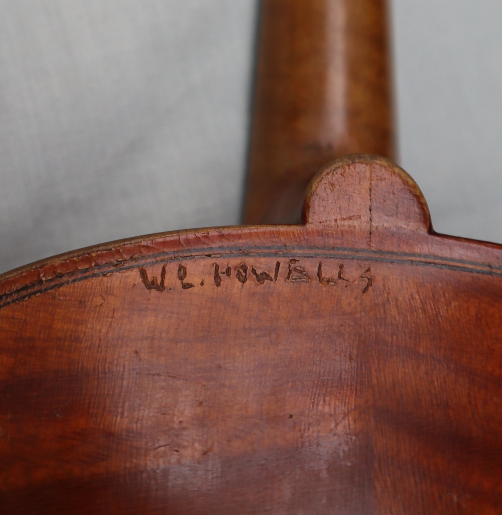 A violin with a two piece back, bears a trade label The Garrodus violin, dated 1897, overall 58. - Bild 4 aus 14