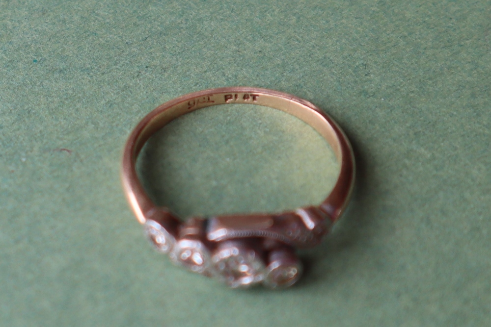 A five stone diamond ring, - Bild 4 aus 6