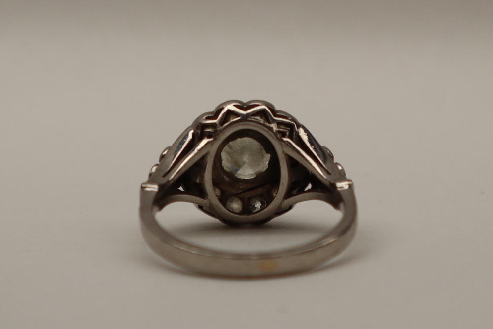 A diamond cluster ring, the central round old cut diamond, approximately 0. - Image 5 of 7