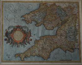 Johannes Blaeu Wallia A hand coloured map 38.5 x 49.