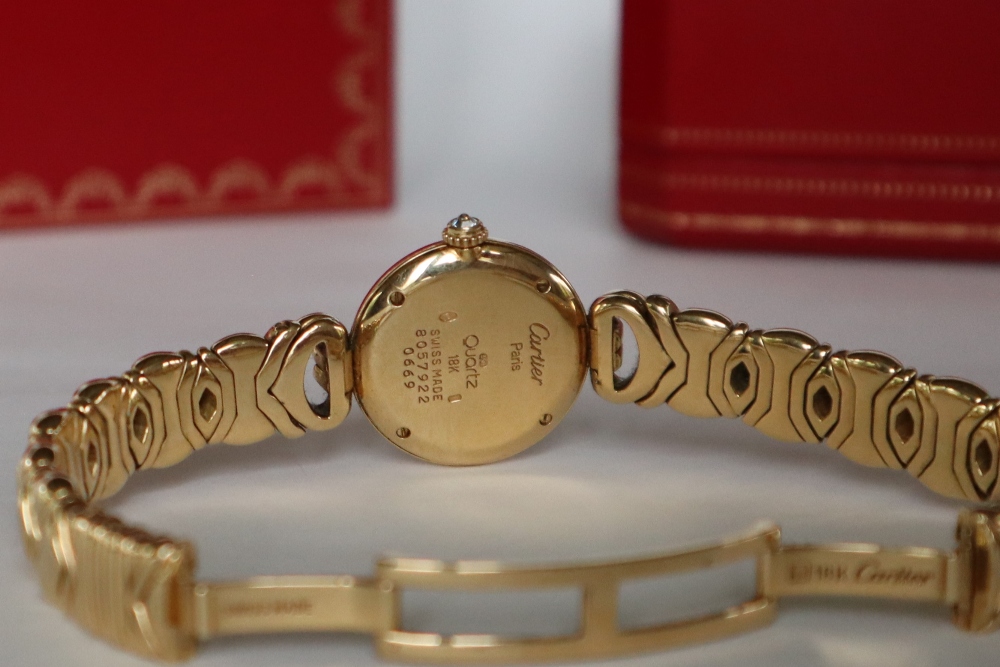 A Must de Cartier Colisee 18ct yellow gold wristwatch, 24mm diameter, number 8057922, - Image 5 of 12