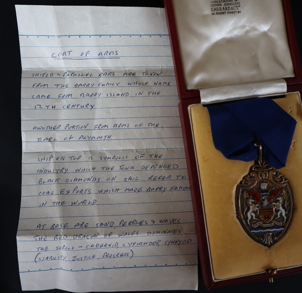 An Elizabeth II silver gilt Alderman Medallion, issued to Alderman H W Durman, Mayor, 1955-1956, - Image 8 of 8
