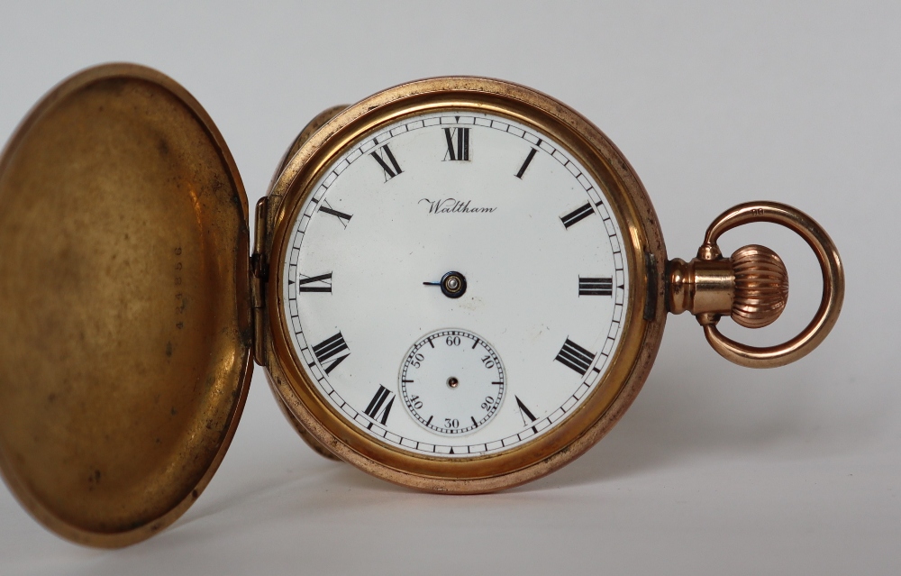 An 18ct yellow gold open faced pocket watch, with an enamel dial, - Bild 2 aus 10