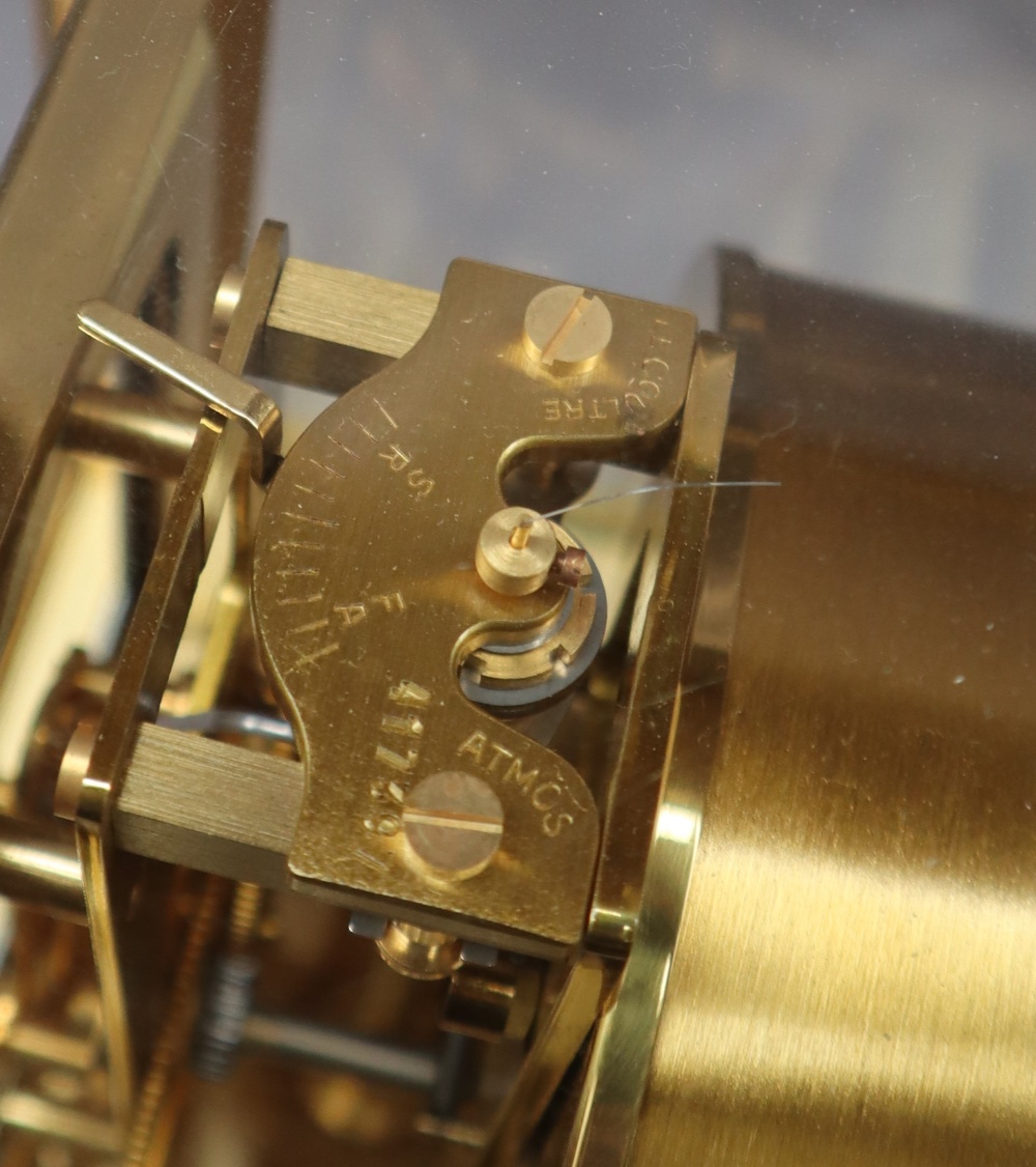 A Jaeger Le Coultre Atmos clock the square dial with Arabic numerals and batons, 23. - Image 9 of 11