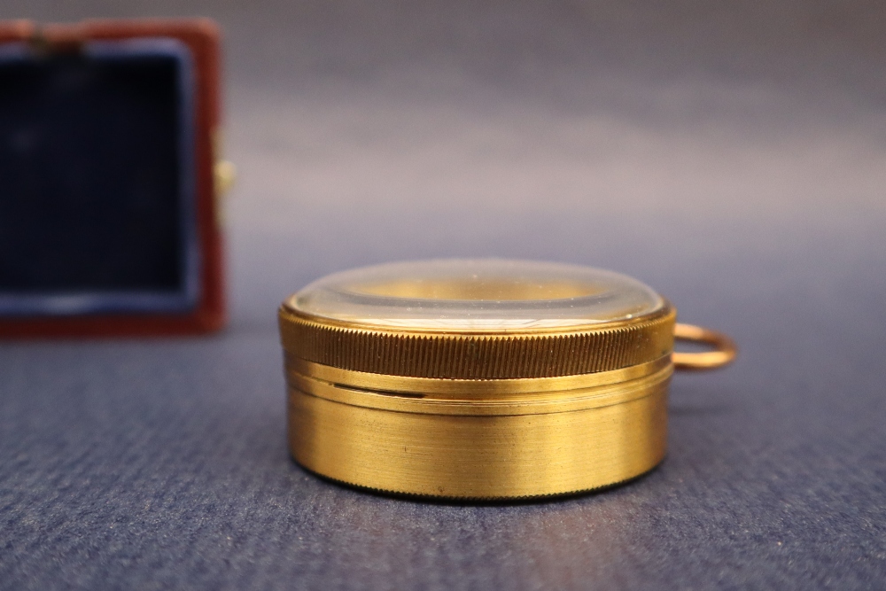 A J H Steward pocket barometer, in a cylindrical brass case, - Image 3 of 4