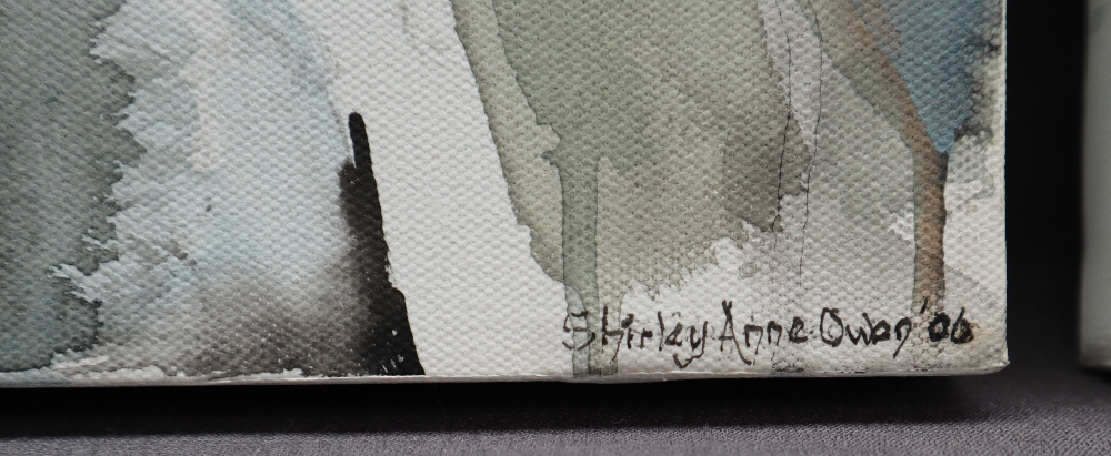 Shirley Anne Owen Trehafod 4 Mixed Media Signed and dated '06 Inscription and label verso 51 x 41cm - Image 3 of 6