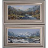 Charles Wyatt Warren River Glaslyn Oil on board Signed and label verso Together with another of