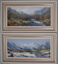Charles Wyatt Warren River Glaslyn Oil on board Signed and label verso Together with another of