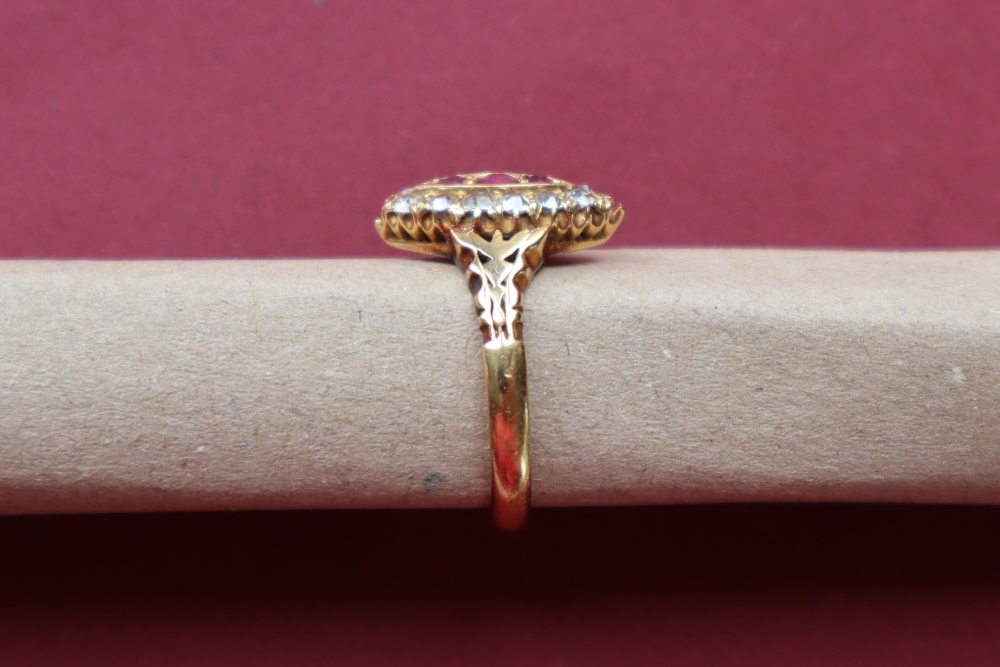 A ruby and diamond ring, - Image 2 of 6