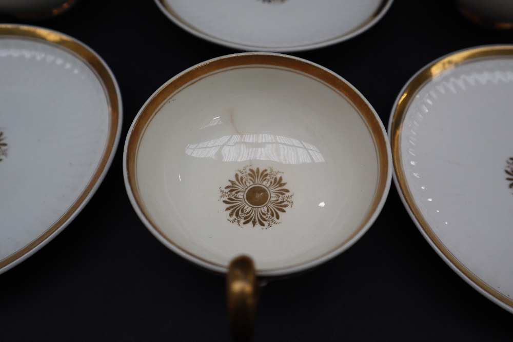 A set of three Swansea porcelain Paris flute pattern tea cups and saucers together with a matching - Image 9 of 10