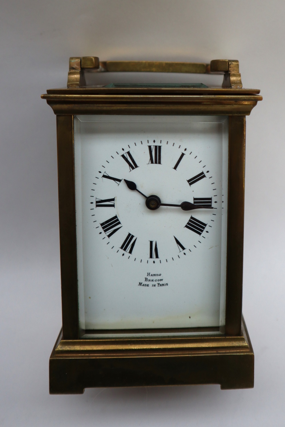 A brass cased carriage timepiece, - Bild 2 aus 9