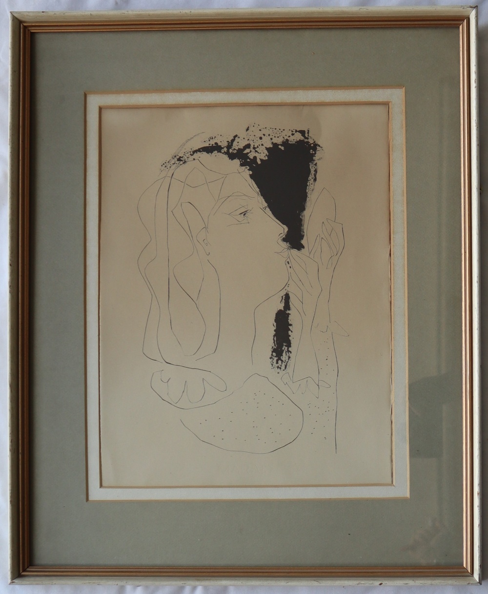 Pablo Picasso Head of a woman, from the Gongor series A print 36. - Image 2 of 4