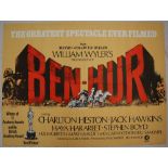 Ben Hur A United Kingdom Quad Poster Directed by William Wyler Starring Charlton Heston,