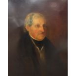 19th century British School Head and shoulders portrait of a gentleman Oil on canvas 66.